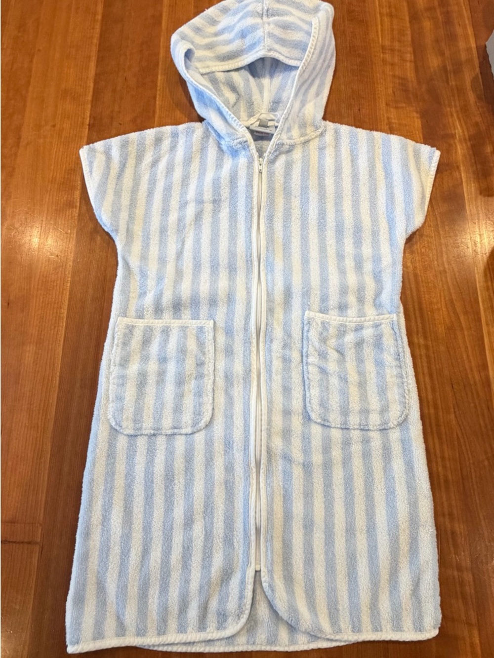 Weezie Swim Coverup - Light Blue & White Stripe